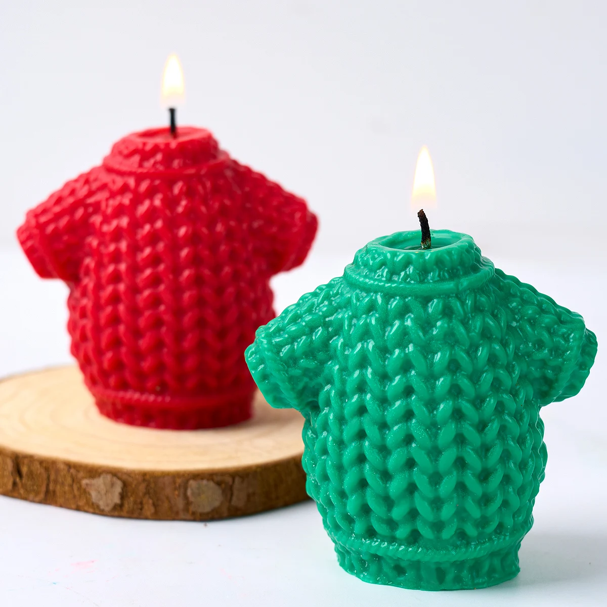 Силиконовая форма для вязаных свитеров и свечей рождественские украшения сделай