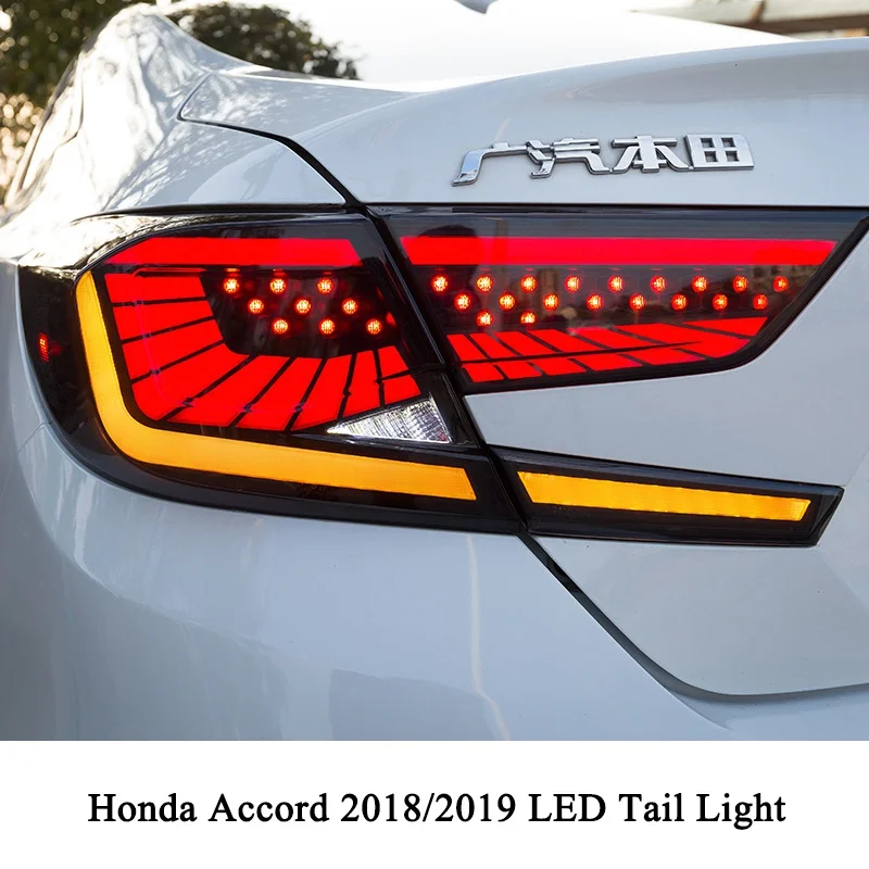 

Светодиодный задний фонарь для Honda Accord, автомобильный Стайлинг, светодиодный динамический сигнал, плавный задний фонарь для 2018 2019 Honda Accord, ав...