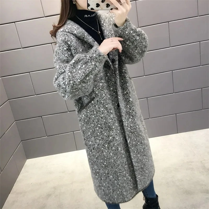 Высококачественная бархатная норковая куртка женское осенне-зимнее пальто