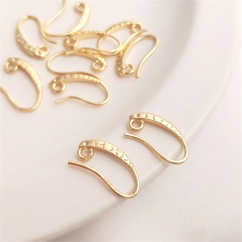 

14K Gold Filled Plated Fish pattern ear hook accessories diy original earring accessories hand made ear hook material