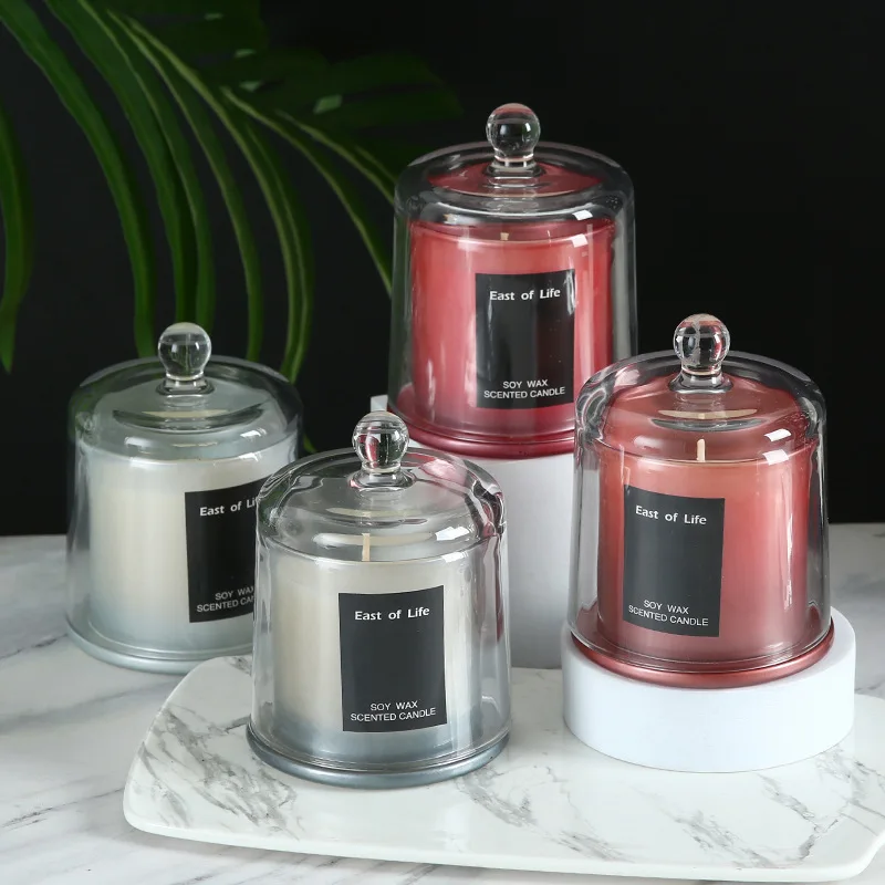 

Candle Jar Glass Valentine's Day Smokeless Soybean Candles Home Decoration Glass Wax Wedding Party Candles Decoration