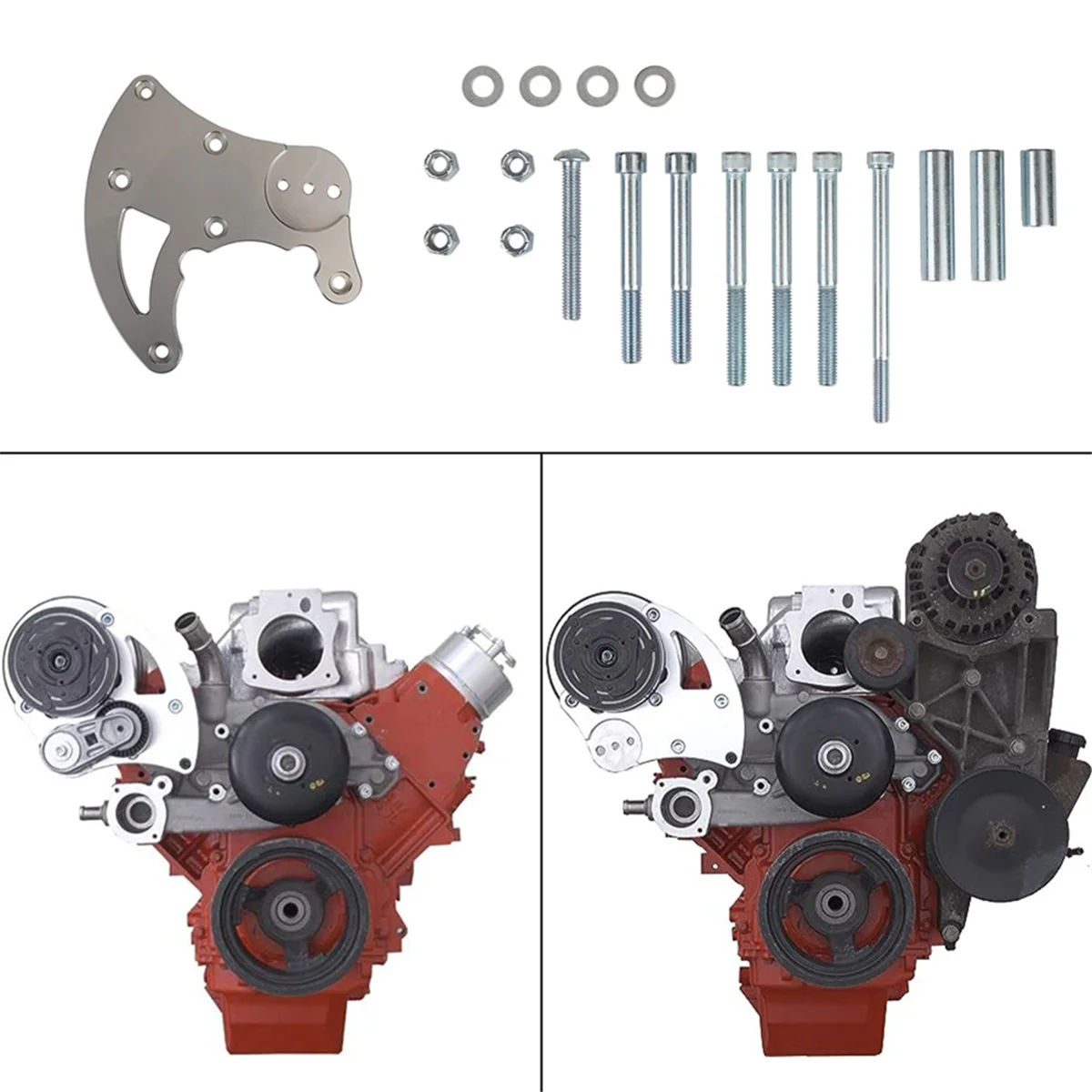 Для двигателей Chevy LS LS1 LS2 LS3 LS6 Vortec Truck SUV R4 Кронштейн компрессора переменного тока с