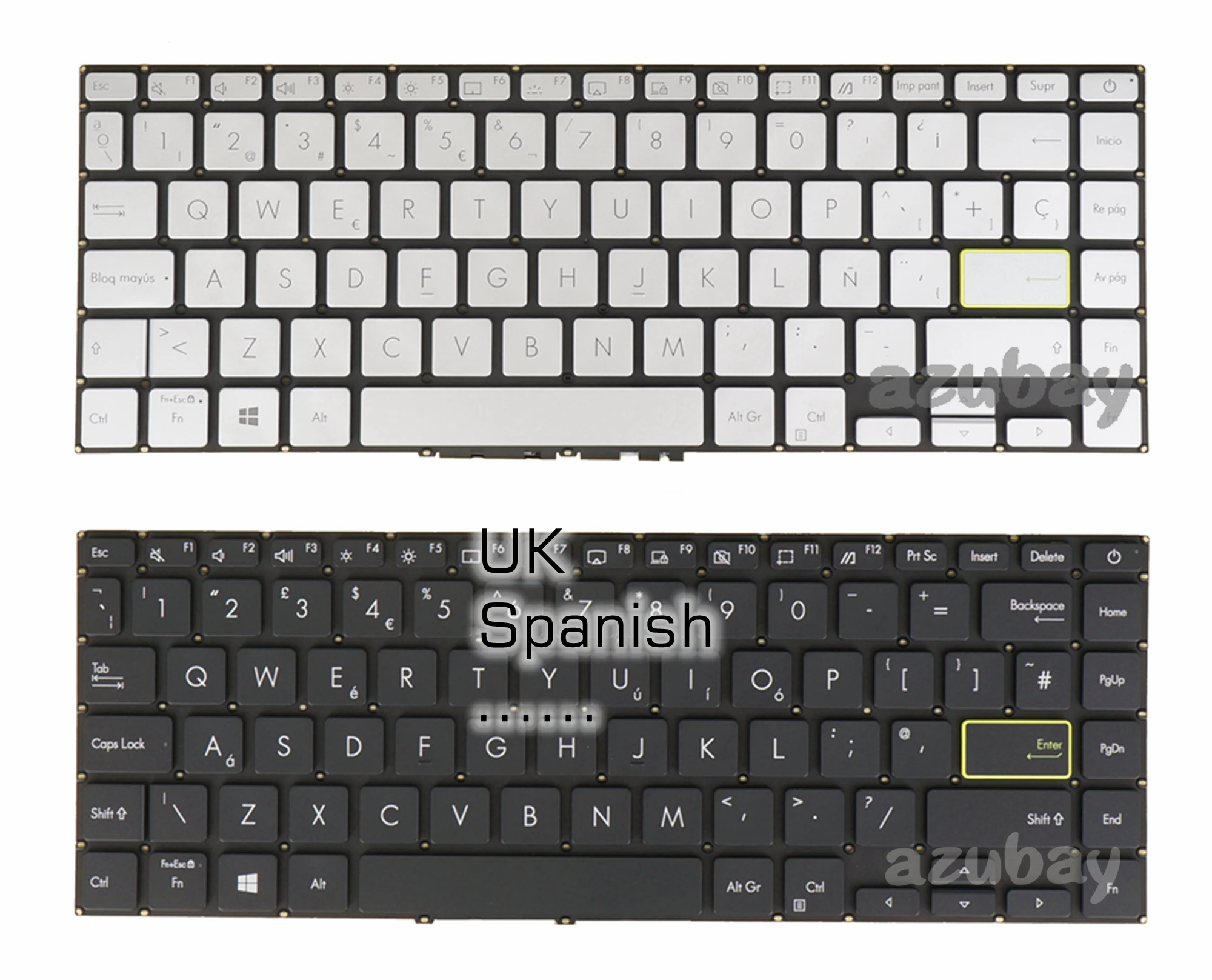 

UK Spanish Keyboard For Asus VivoBook S14 S433 S433EA S433EQ S433FA S433FL S433JQ X421 X421JQ X421IA X421EQY X421JPY X421FAY XKS