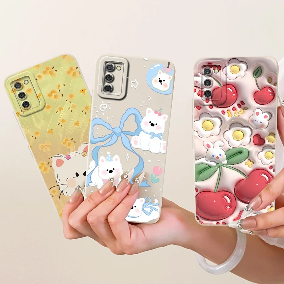 Фото Чехол для Samsung Galaxy A02s SM-A025F, роскошный чехол с рисунком в виде банта и любви, мягкий силиконовый чехол для Samsung A02s M 02s Galaxy M02s Fundas №4