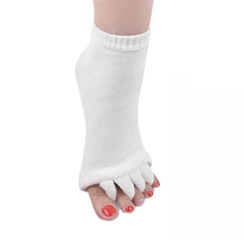 Professional Five Toe Yoga Socks Open Toe Breathable Anti-Slip Pilates Sock Women Fitness Toeless Half Toe Sock for Ballet Dance