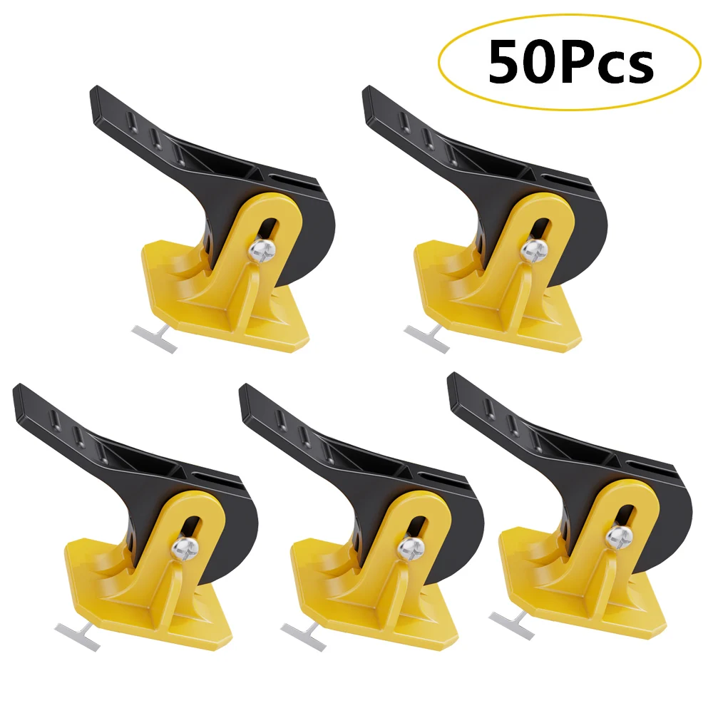 

50pcs Tile Leveler Adjuster Construction Tools 1.5mm Plastic Spacers Positioning Artifact Leveler Locator For Flooring Wall Tile