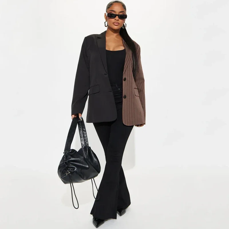 Beautyblue Куртки Верхняя одежда для женщин Новая мода Глубокий v-образный вырез с