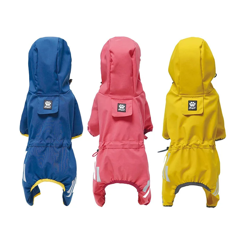 Dog Reflective Raincoat Waterproof Suits Cape For Small Medium Dogs Hooded Jacket Poncho Pet Rain Coat Outdoor Puppy Clothes |