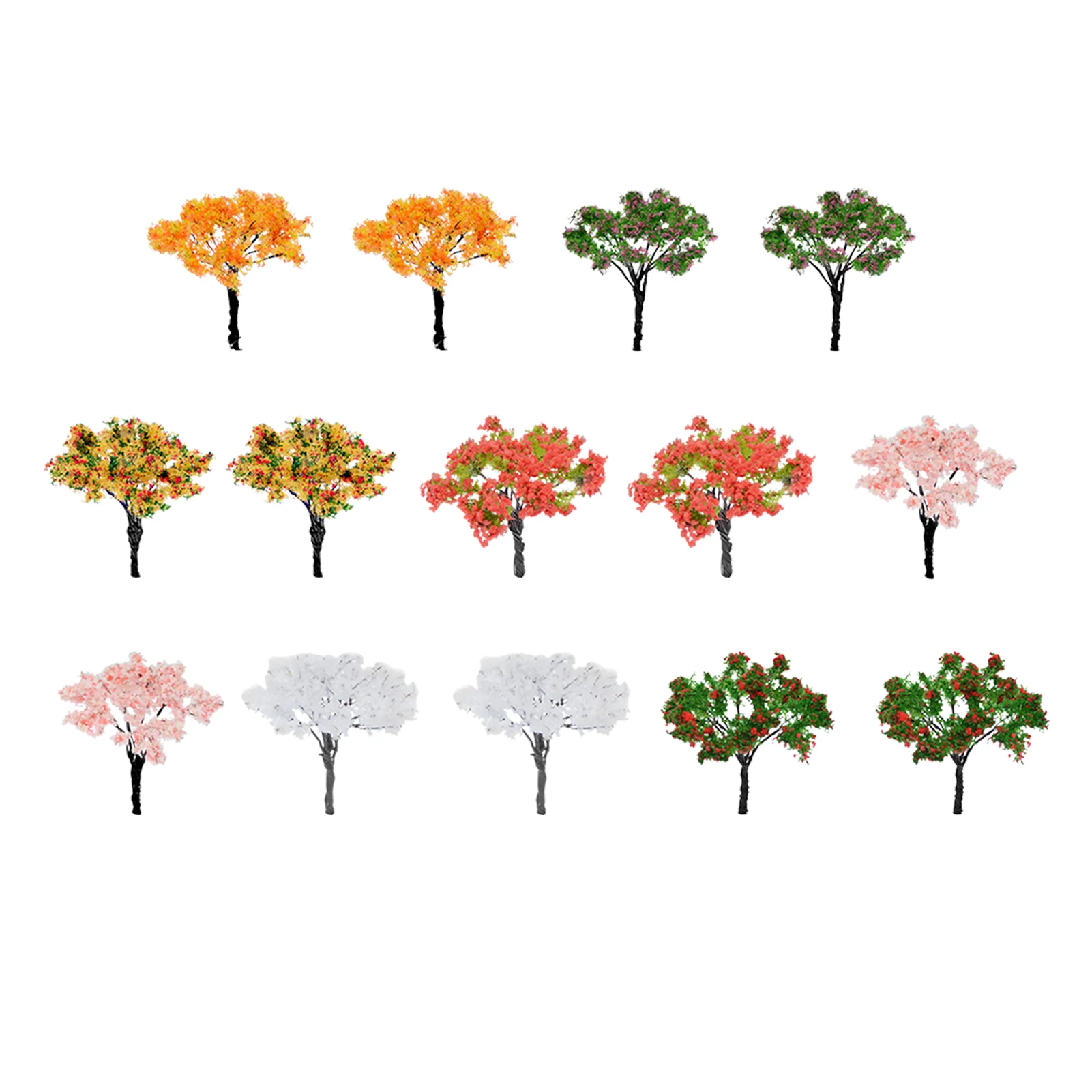 

14 шт. украшение для железной дороги, Смешанная миниатюрная конструкция «сделай сам», здание, Ландшафтная архитектура, лужайка, сказочный сад, модель дерева, кукольный домик