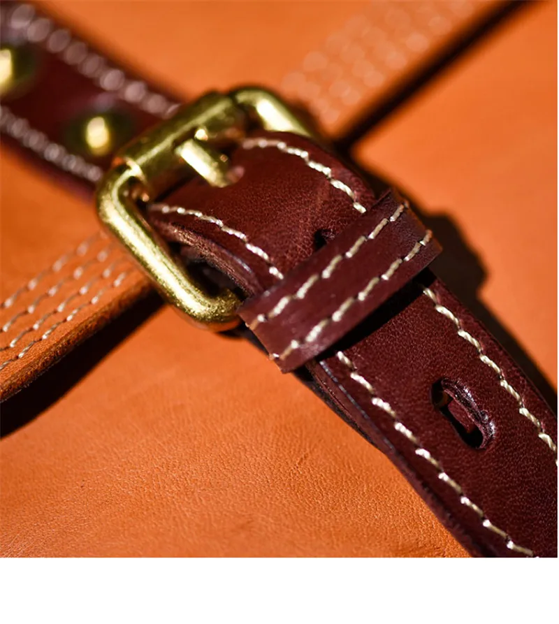 Fashion luxury genuine leather ladies crossbody bag designer original vintage handmade natural real cowhide women's shoulder bag