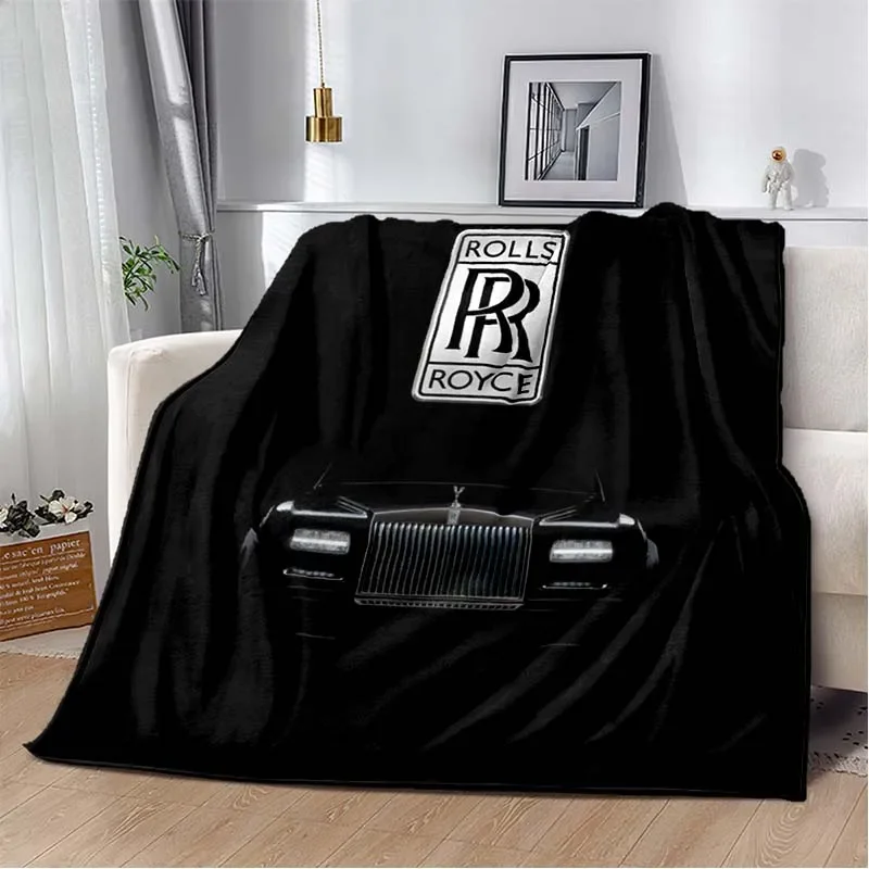 Мягкое фланелевое одеяло с рисунком R-Rolls-Royce подходящее для гостиной/спальни