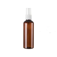 5pcs 120ml amberbrown refillable plastic bottle with white color pump sprayer plastic portable spray perfume bottle