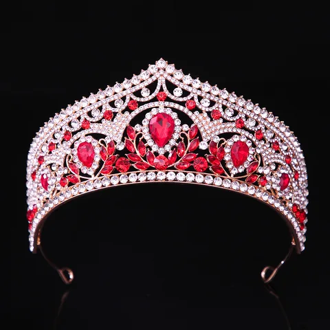 DIEZI Розовая тиара с кристаллами