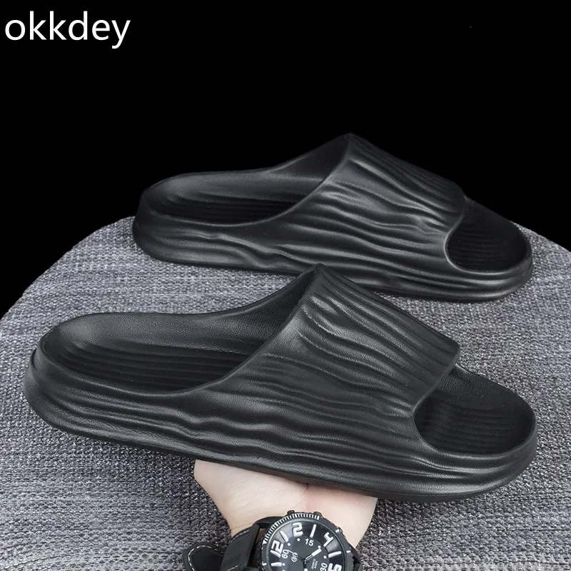 Шлепанцы мужские с круглым носком водонепроницаемые легкие модные