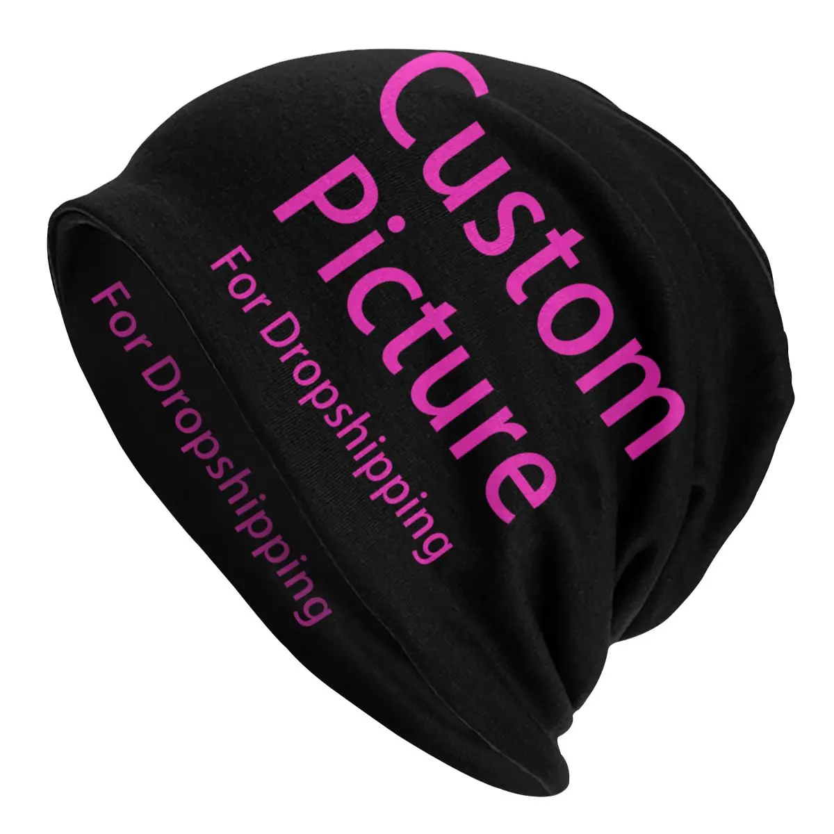 Personalized Custom Photo Logo Bonnet Homme Street Knitting Hat For Women Men Winter Warm Customized DIY Print Beanies Caps