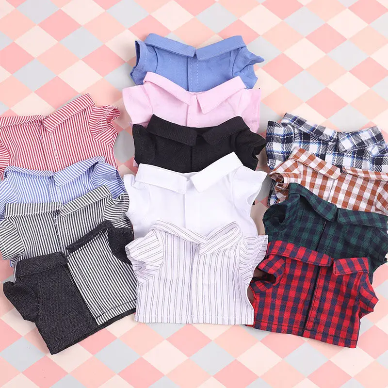 Точечная детская одежда 20 см рубашка куртка кукольная без атрибутов клетчатая