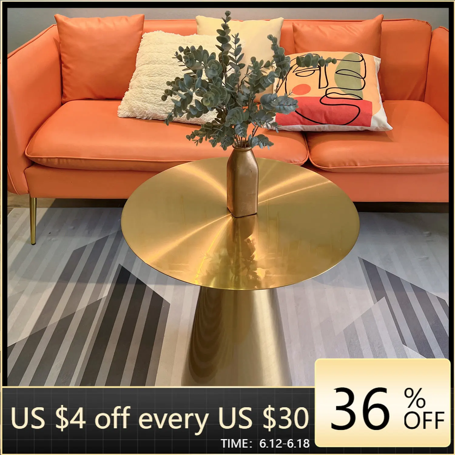 

Luxury Coffee Table Nordic Style Metal Tea Table Sitting Room Sofa Golden Corner Table Designer Round Tea Tables Dropshipping