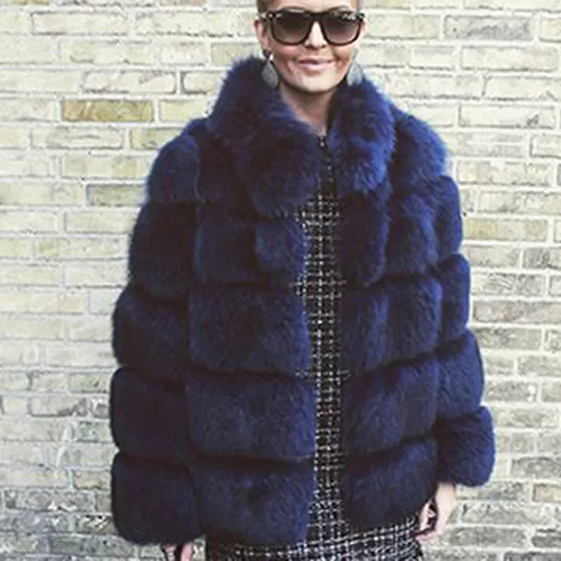 New in Latest Thick Warm Winter Fur Coat Women Faux Fur Jacket Autumn Fashion Casual Outerwear Girls Plus Size Fur Coat 2018 y2k