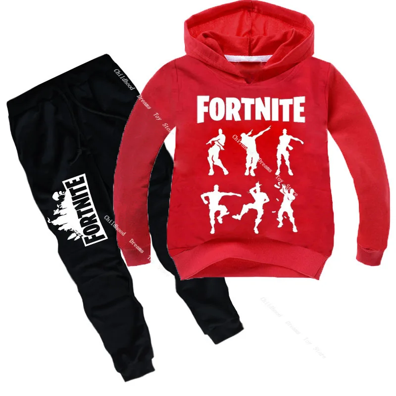 

Новый женский костюм Fortnite, Детский свитшот, костюм Battle Royale, толстовка с капюшоном, спортивные штаны, 2 шт., детское повседневное пальто для ма...