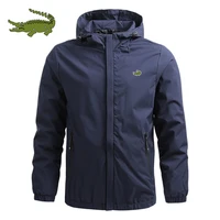 cartelo crocodile business leisure high quality mens zipper hoodie jacket outdoor mountaineering sports printed hoodie jacket