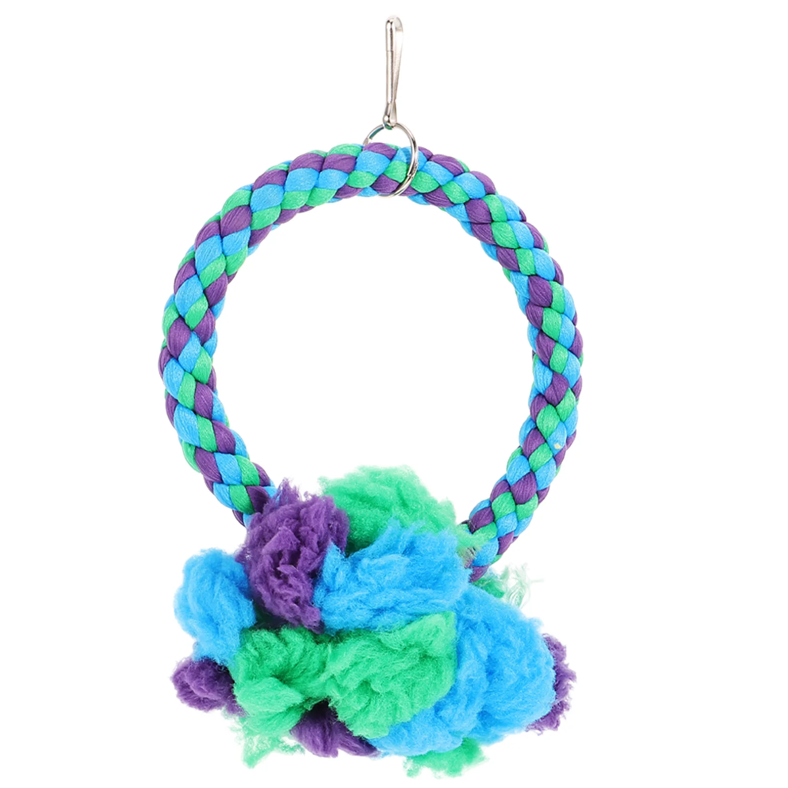 

Parrot Swing Ring Parakeet Cage Bird Stand Perch Birdcage Standing Ringing Cotton Rope Toy