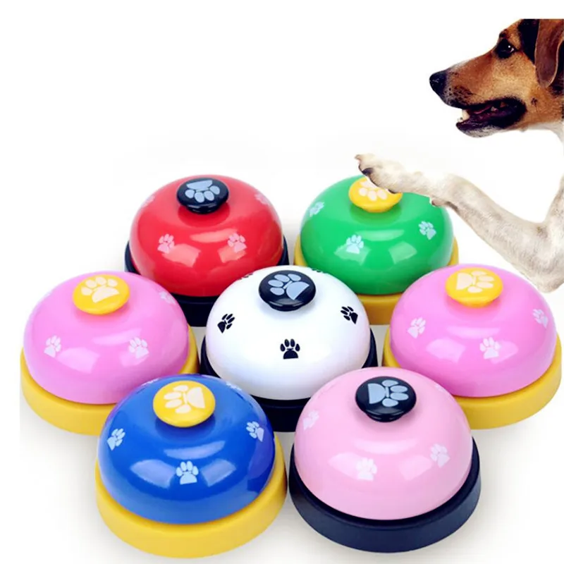 

Pet Toy Training Called Dinner Small Bell Footprint Ring Dog Toys For Teddy Puppy Pet Call
