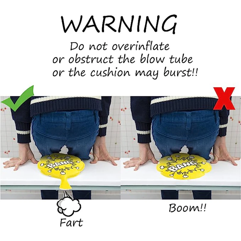 Резиновый табурет Whoopee подушки для сидения детей и взрослых забавный шут кляп