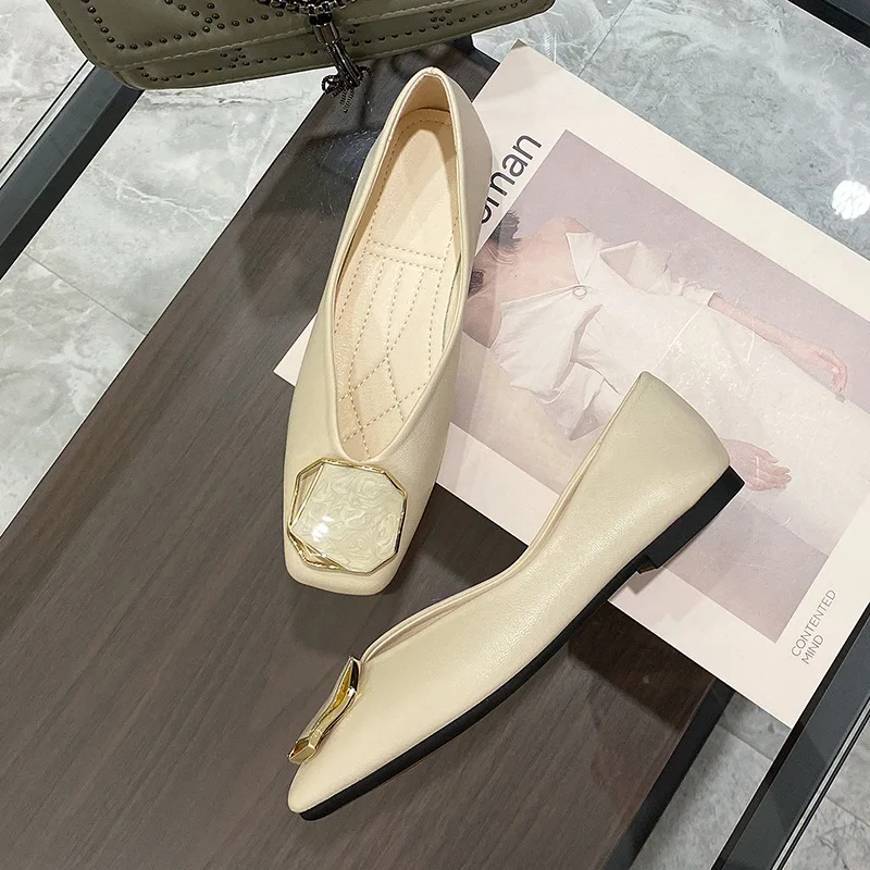 Hot Sale Plus Size 44 Quality Flats Women's Dress Officer Shoes