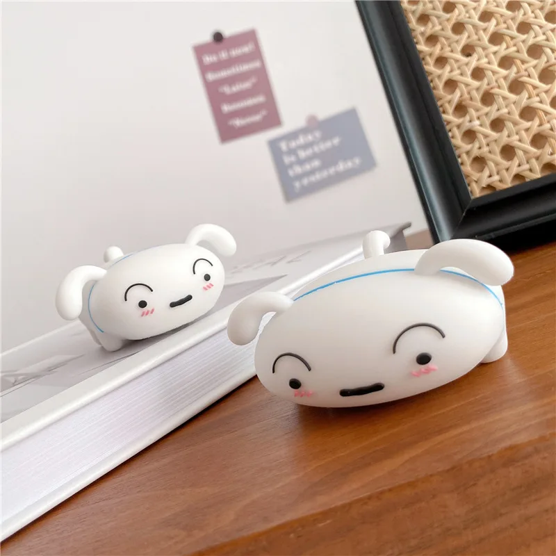 

Для Airpods чехол/Airpods Pro Чехол/Airpods 3 Чехол 2021, милый мультяшный Белый силиконовый чехол для наушников с изображением собаки