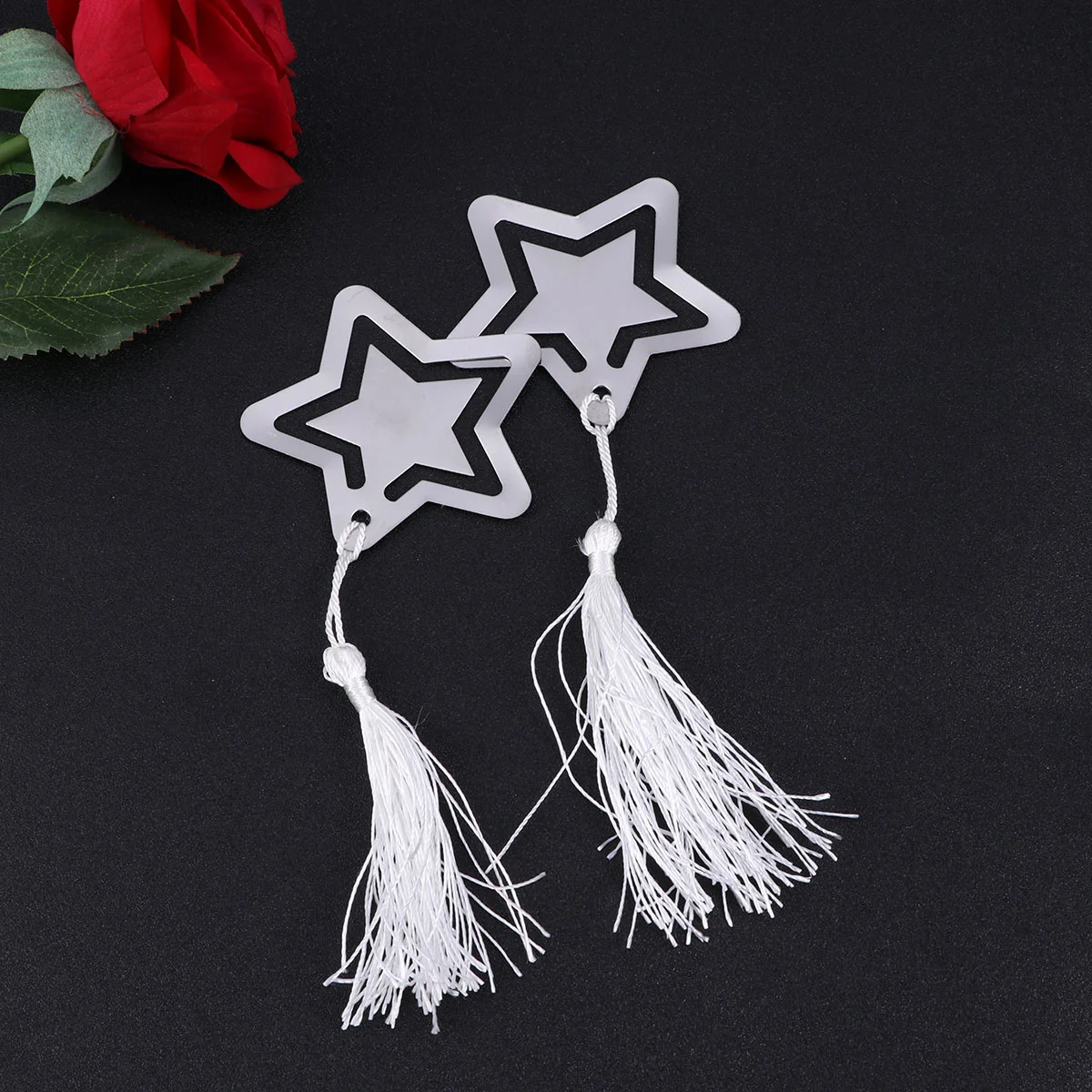 

10pcs Bookmarks Stainless Steel Compact Graduation Gifts Bookmarkers with Tassel for Read Lovers Students Writers