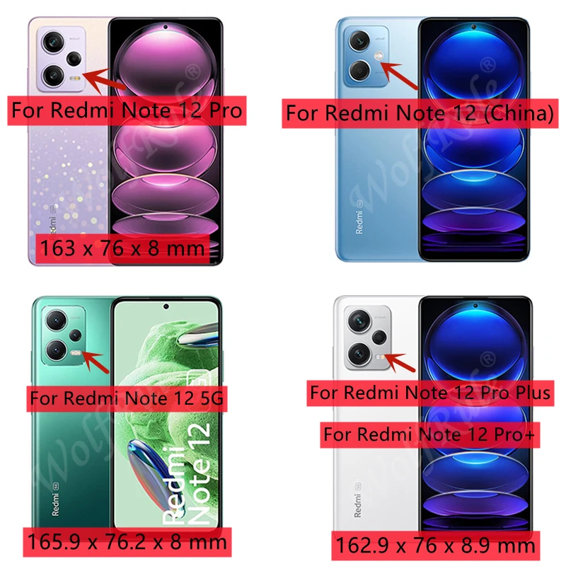 4-in-1 For Redmi Note 12 5G Glass Redmi Note 12 Pro 5G HD 9H Full Glue Cover Screen Protector Xiaomi Redmi Note 12 5G Lens Glass