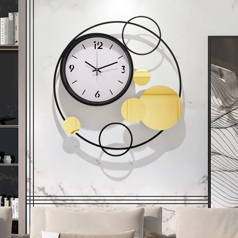 

Digital living room wall clock free shipping hanging room large wall clock unusual modern Design luxury home decor Wanduhr