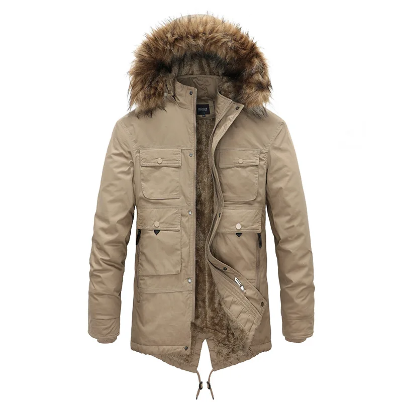 2022 Winter New Men's Hooded Mid-length Down Padded Jacket Casual Padded Jacket for Men