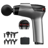 massage gun high frequency with 7clolors breathing light muscle relax body relaxation electric massager professional fascia gun