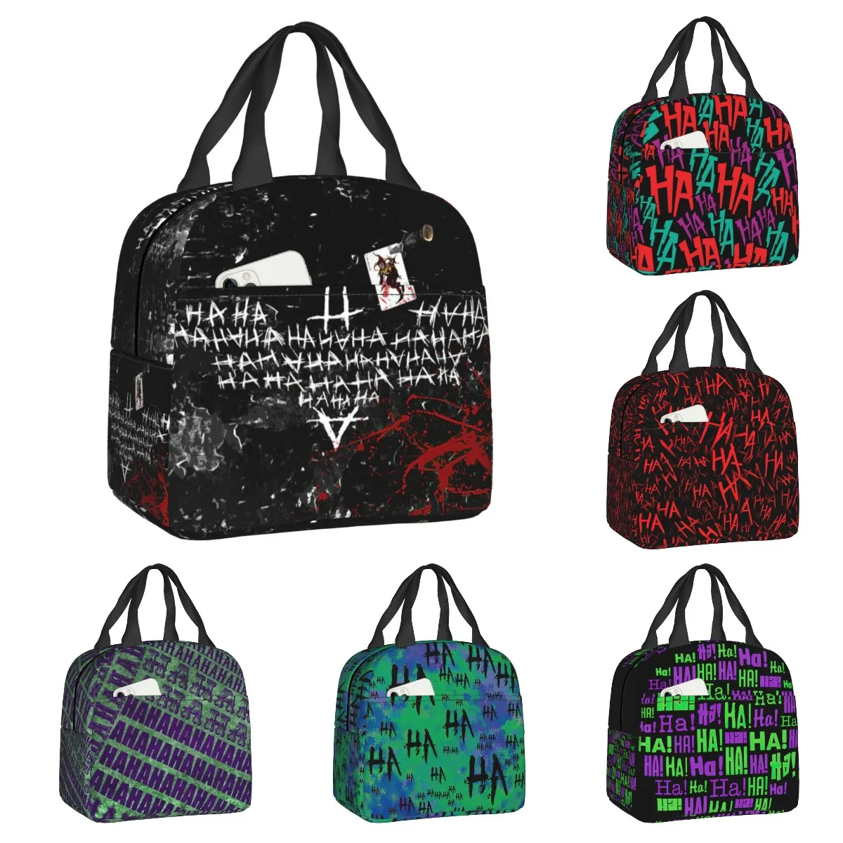 

Joker нож для карт Hahaha Изолированные сумки для обеда для женщин портативный термоохладитель пищевой Ланч-бокс для работы школы путешествий