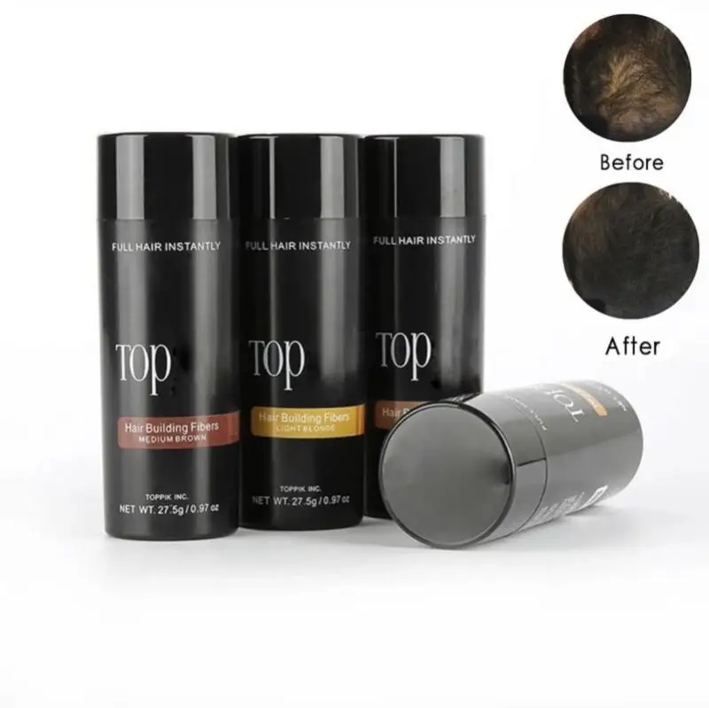 9Colors Toppik Hair Building Fiber Powder Spray Instant Salon Hair Care Keratin Powder Hair Regrowth Fiber Applicator Hair