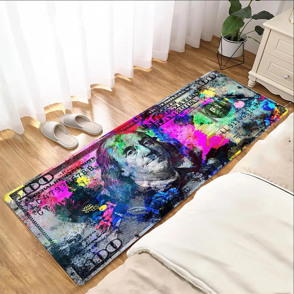 

Входной Придверный коврик для прихожей с изображением доллара и денег, напольный Дизайнерский ковер для гостиной, Противоскользящий коври...