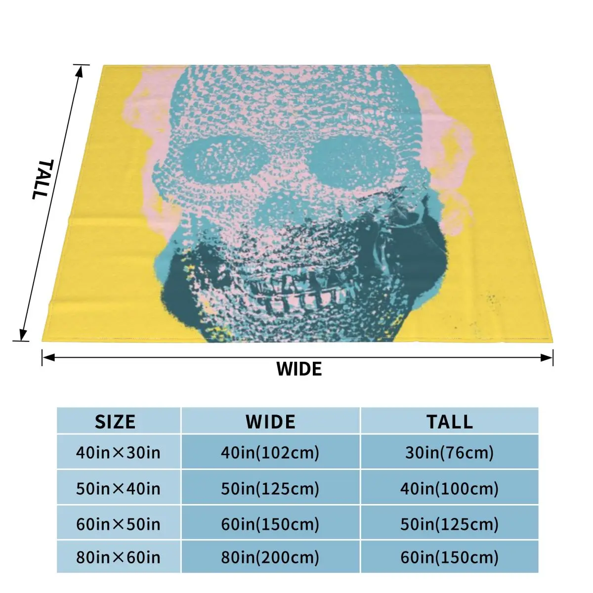 Ультрамягкое Флисовое одеяло Skull IV