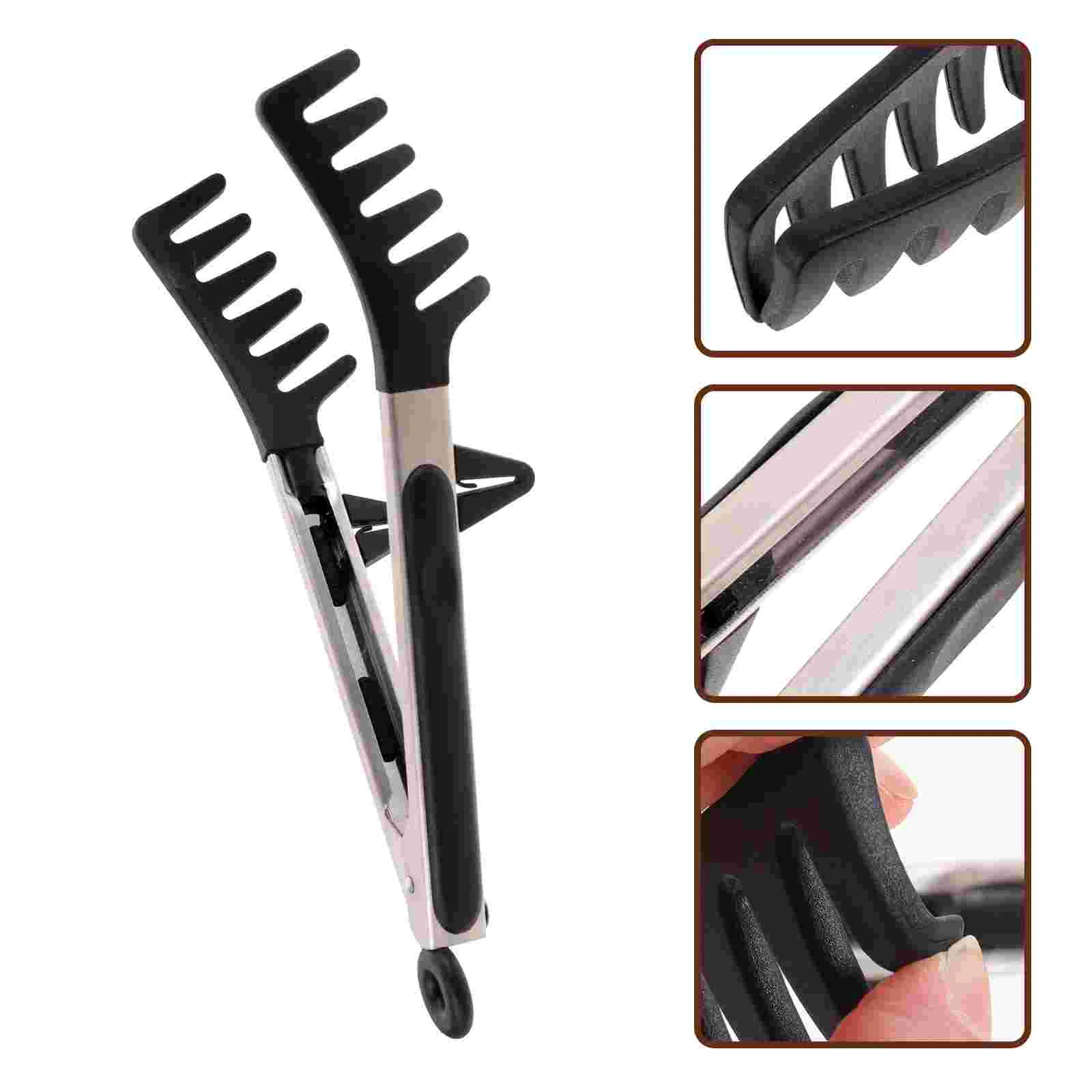 

Tongs Tong Pasta Clip Spaghetti Barbecue Kitchen Serving Bread Clamp Ice Silicone Metal Grilling Catering Buffet Grill Steak