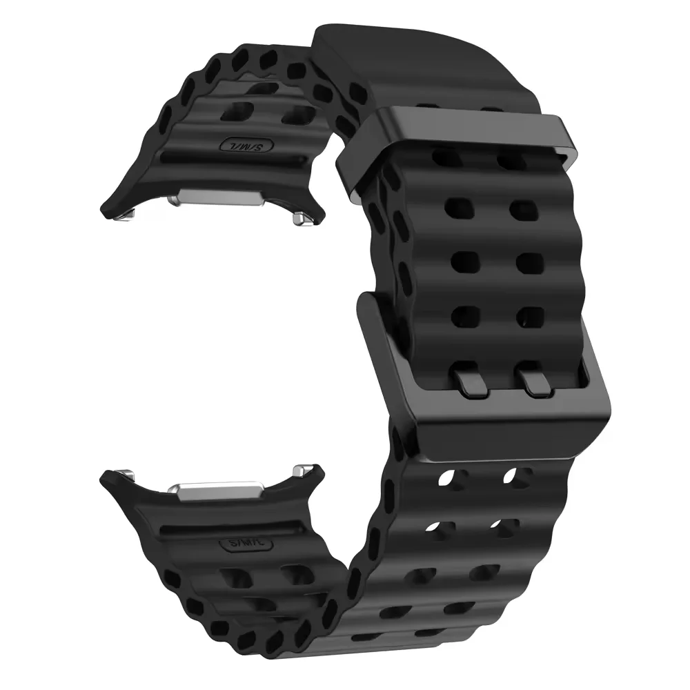 Фото Силиконовый ремешок Ocean для Samsung Galaxy Watch 8 Ultra 47 мм, официальный ремешок для часов, дышащий браслет для Galaxy Watch 7 Ultra Band №5