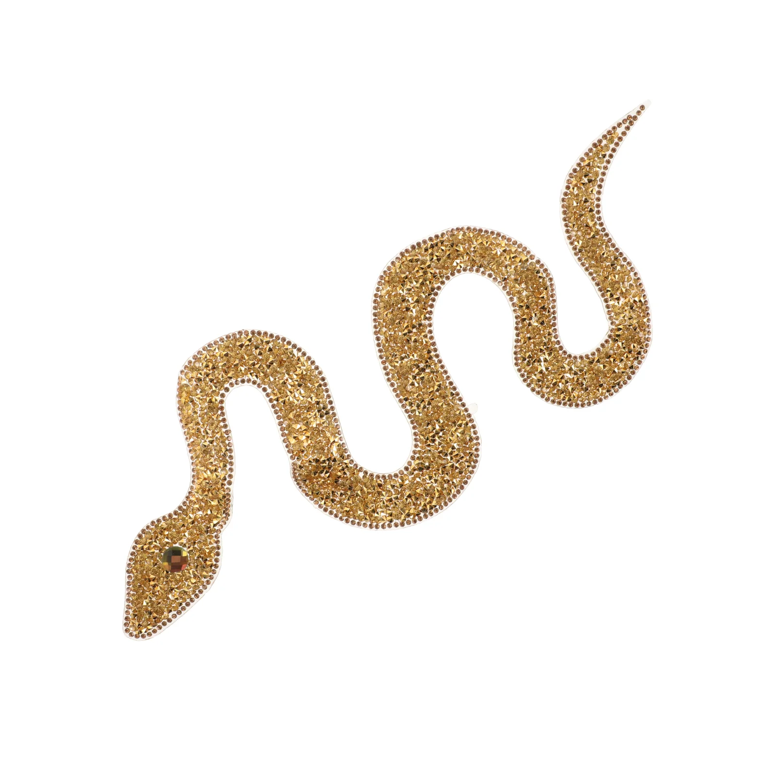 Змеиная ткань со стразами нашивка для одежды стразы золотая аппликация