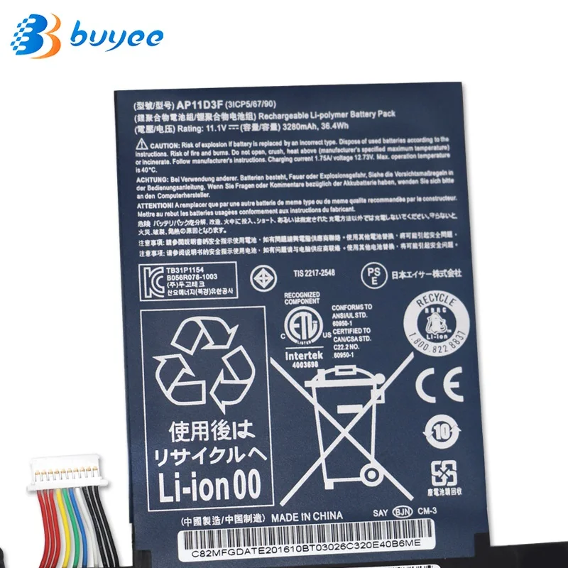AP11D3F AP11D4F Аккумулятор для ноутбука Acer Aspire S3-331 S3-391 S3-951 S3-MS2346 S3-391-6407 Series Ultrabook 11 1 В 36 4