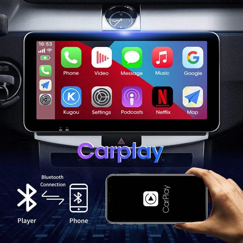Автомагнитола 2 Din 10 33 дюйма Android 11 для VW Volkswagen Passat B7 B6 CC 2010-2015 мультимедийный плеер