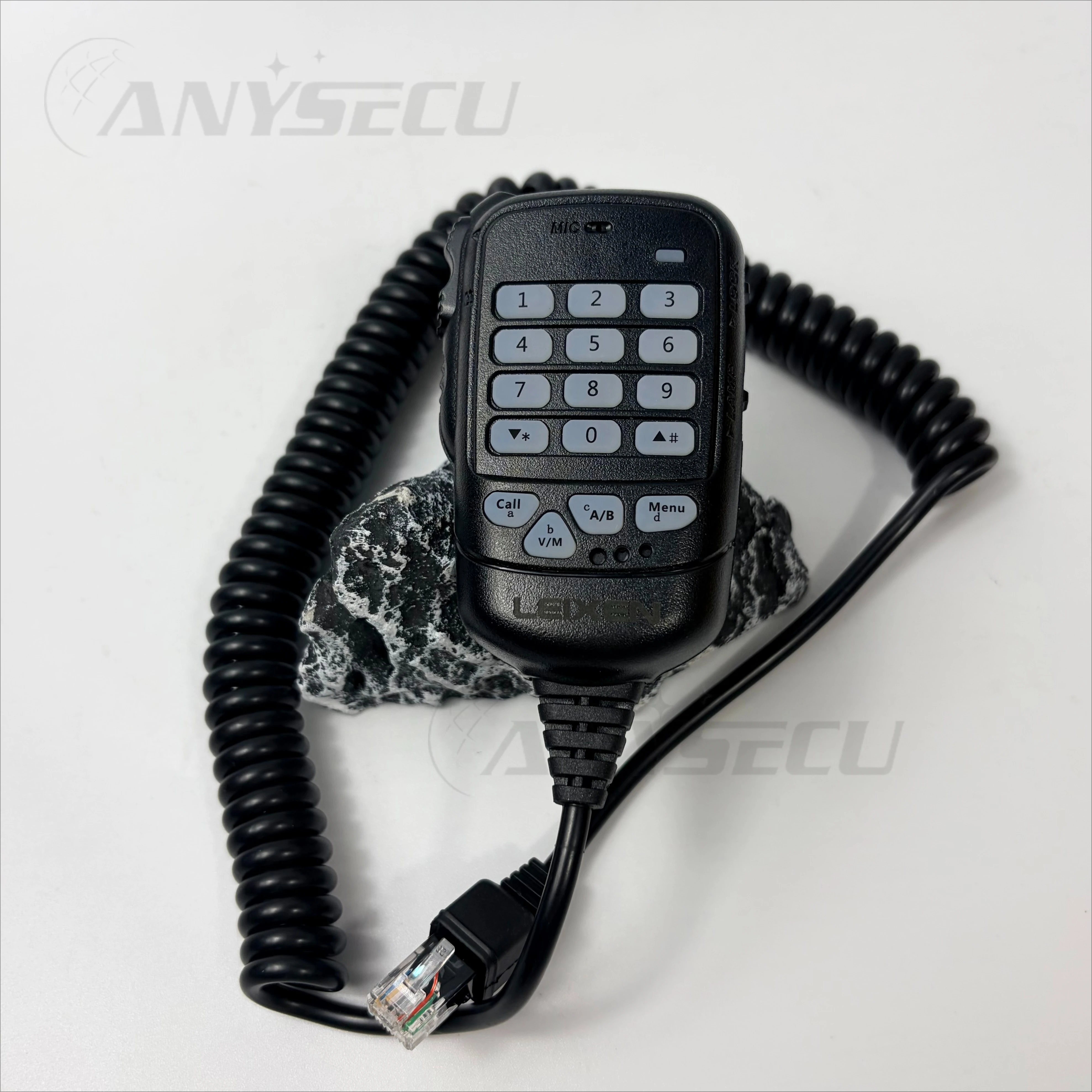 Фото Микрофон WV-898SP для мобильных радиостанций Leixen VV-898SV VV-808, 25 Вт, с DTMF-клавиатурой, прочный и долговечный, черный №1