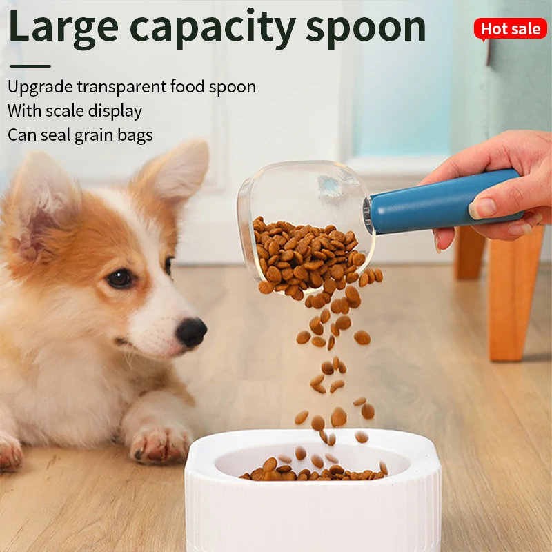 

Pet Food Spoon Cat Food Spoon Dog Food Spoon With Scale Sealable Multifunctional Food Spoon Pet Supplies Cat Supplies