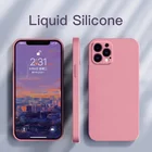 Чехол из жидкого силикона для iPhone 13 12 Mini 11 Pro Max X XS XR 7 8 Plus SE 2