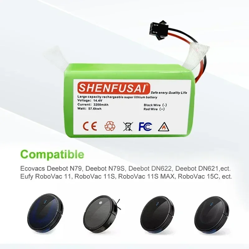 Аккумулятор для робота-пылесоса Li-Ion 14 8В/14 4В 4S1P 3200 мАч