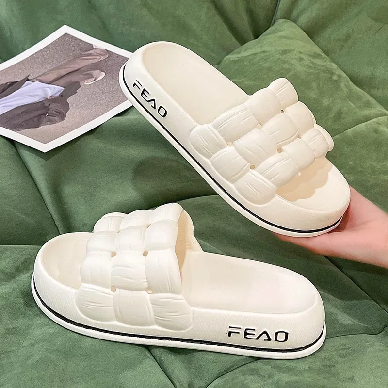 이불 damskie sandały na platformie letnie klapki japonki miękkie odkryte plażowe slajdy antypoślizgowe kryty