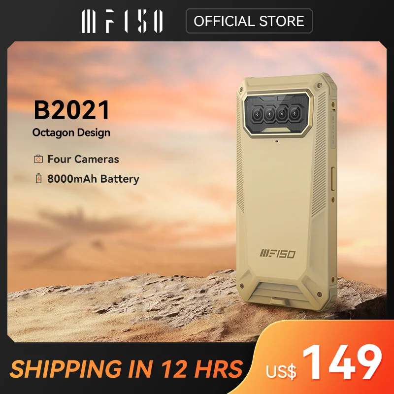 

IIIF150 B2021 8000mAh Helio G25 Octa Core Mobile Phone 5.86''HD+ Waterproof Rugged Smartphone 6GB+64GB 13MP Quad Camera IP68/69K