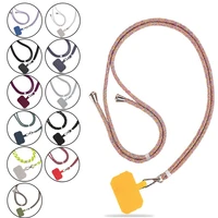 universal crossbody nylon patch phone lanyards mobile phone strap lanyard 12 colors useful soft rope for cell phone hanging cord